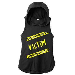 Mystery Dinner Victim Ladies PosiCharge Tri-Blend Wicking Draft Hoodie Tank