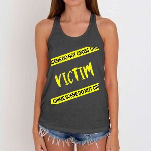 Mystery Dinner Victim Women's Knotted Racerback Tank