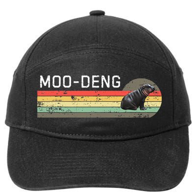 Moo Deng Vintage 7-Panel Snapback Hat