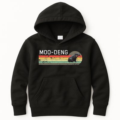 Moo Deng Vintage Kids Hoodie