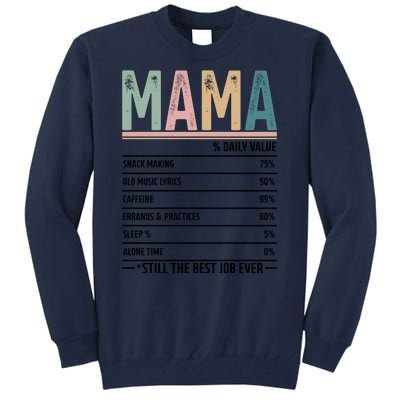 Mama Daily Value MotherS Day 2024 Still The Best Job Ever Tall Sweatshirt