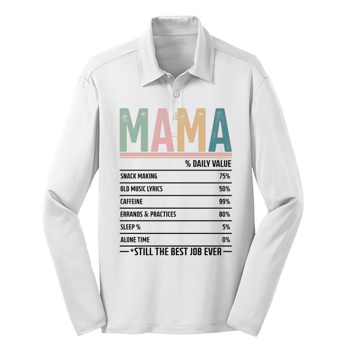 Mama Daily Value MotherS Day 2024 Still The Best Job Ever Silk Touch Performance Long Sleeve Polo