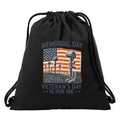 Memorial Day - Veteran's Day is for Me Drawstring Bag