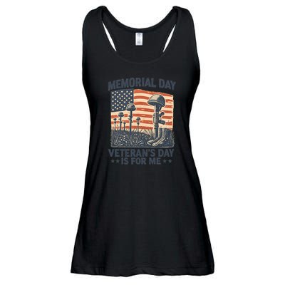 Memorial Day - Veteran's Day is for Me Ladies Essential Flowy Tank