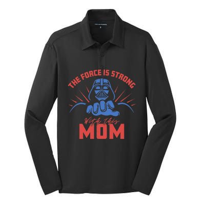 MotherS Day Vader Force Is Strong With This Mom Silk Touch Performance Long Sleeve Polo