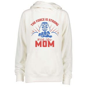 MotherS Day Vader Force Is Strong With This Mom Womens Funnel Neck Pullover Hood