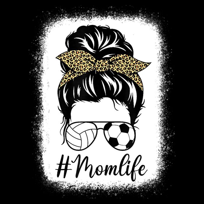 Mothers Day Volleyball And Soccer Mom Life Messy Bun Leopard City Backpack