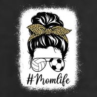 Mothers Day Volleyball And Soccer Mom Life Messy Bun Leopard Adult Drive Performance Visor