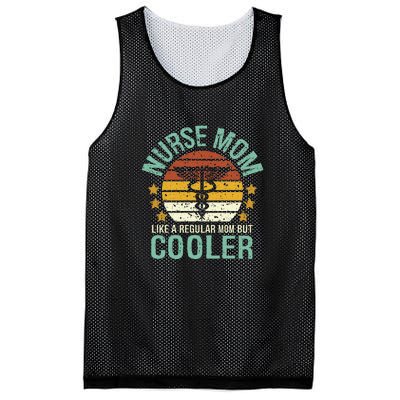 Mother's Day Vinatge Nurse Mom Like A Regular Mom But Cooler Gift  Mesh Reversible Basketball Jersey Tank