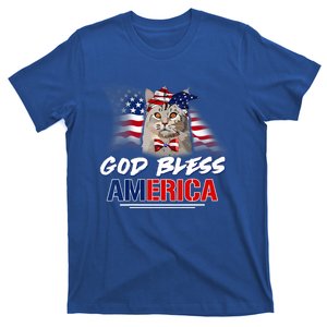 Memorial Day Veterans Day 4th Of July Patriotic Usa Cat Meaningful Gift T-Shirt