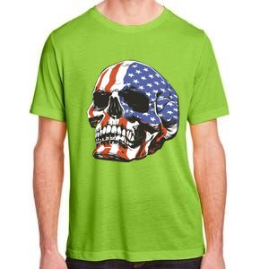 Memorial Day Veterans Day 4th Of July Patriotic Usa Skull Gift Adult ChromaSoft Performance T-Shirt