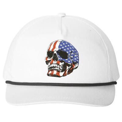 Memorial Day Veterans Day 4th Of July Patriotic Usa Skull Gift Snapback Five-Panel Rope Hat