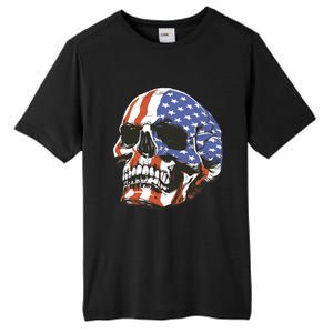 Memorial Day Veterans Day 4th Of July Patriotic Usa Skull Gift Tall Fusion ChromaSoft Performance T-Shirt