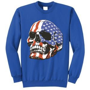 Memorial Day Veterans Day 4th Of July Patriotic Usa Skull Gift Sweatshirt