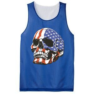 Memorial Day Veterans Day 4th Of July Patriotic Usa Skull Gift Mesh Reversible Basketball Jersey Tank