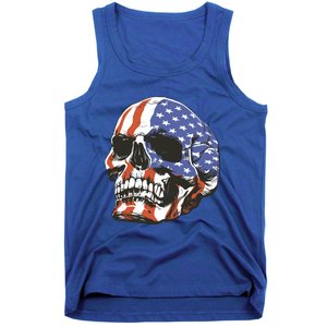 Memorial Day Veterans Day 4th Of July Patriotic Usa Skull Gift Tank Top