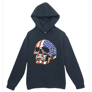 Memorial Day Veterans Day 4th Of July Patriotic Usa Skull Gift Urban Pullover Hoodie