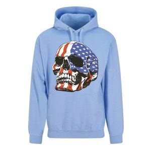 Memorial Day Veterans Day 4th Of July Patriotic Usa Skull Gift Unisex Surf Hoodie