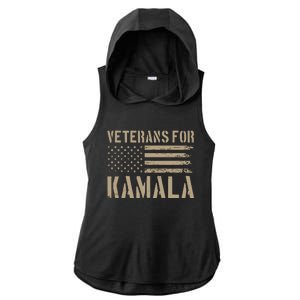 Moe Davis Veterans For Kamala Harris 2024 Ladies PosiCharge Tri-Blend Wicking Draft Hoodie Tank