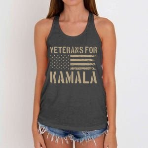 Moe Davis Veterans For Kamala Harris 2024 Women's Knotted Racerback Tank