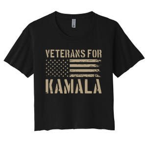 Moe Davis Veterans For Kamala Harris 2024 Women's Crop Top Tee