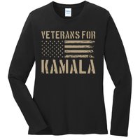 Moe Davis Veterans For Kamala Harris 2024 Ladies Long Sleeve Shirt