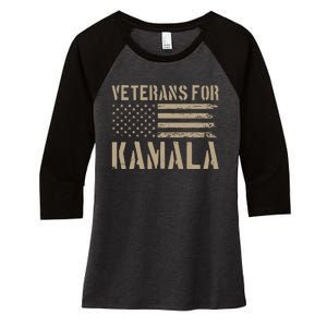 Moe Davis Veterans For Kamala Harris 2024 Women's Tri-Blend 3/4-Sleeve Raglan Shirt