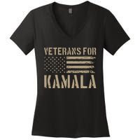 Moe Davis Veterans For Kamala Harris 2024 Women's V-Neck T-Shirt