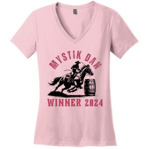 Mystik Dan Winner Horse Racingp Kentucky Women's V-Neck T-Shirt