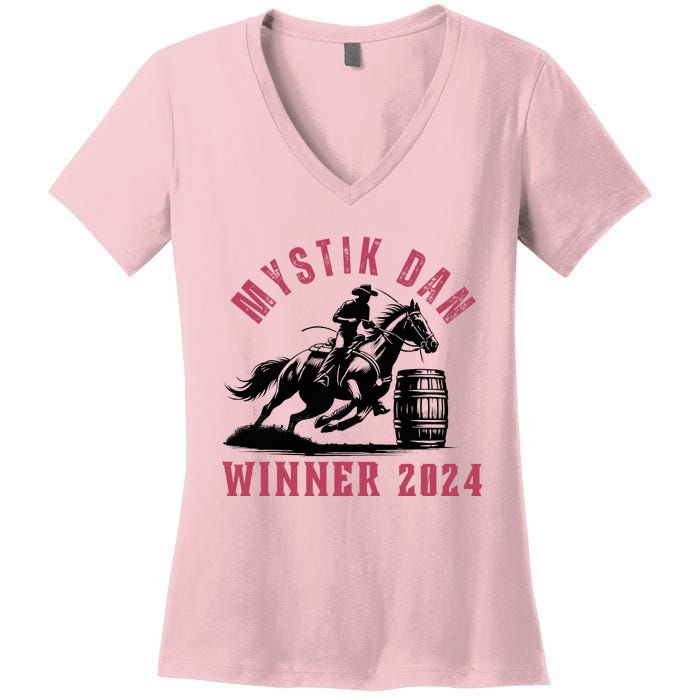 Mystik Dan Winner Horse Racingp Kentucky Women's V-Neck T-Shirt