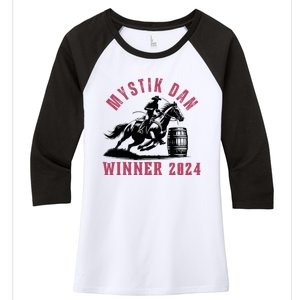 Mystik Dan Winner Horse Racingp Kentucky Women's Tri-Blend 3/4-Sleeve Raglan Shirt