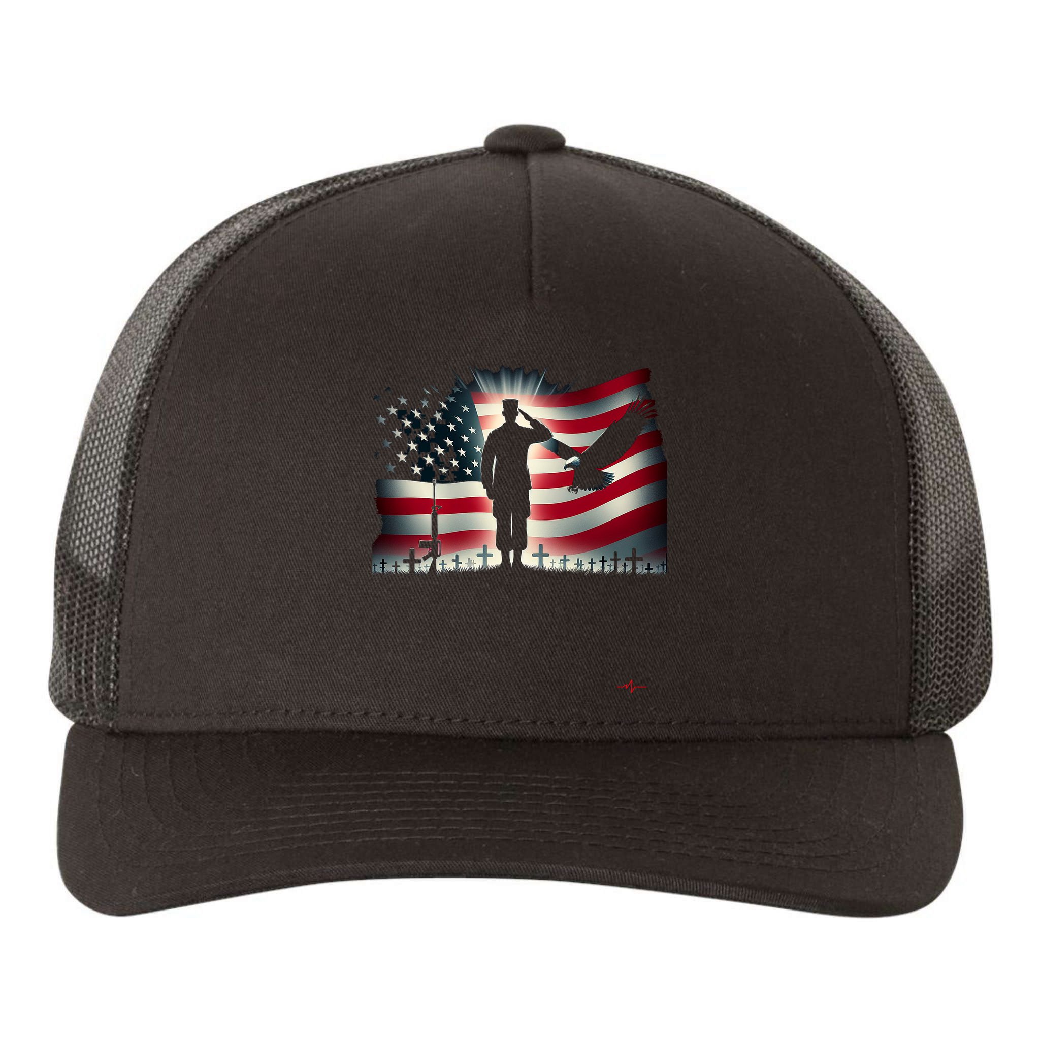 Memorial Day We Will Never Forget Remember The Fallen Flag Yupoong Adult 5-Panel Trucker Hat