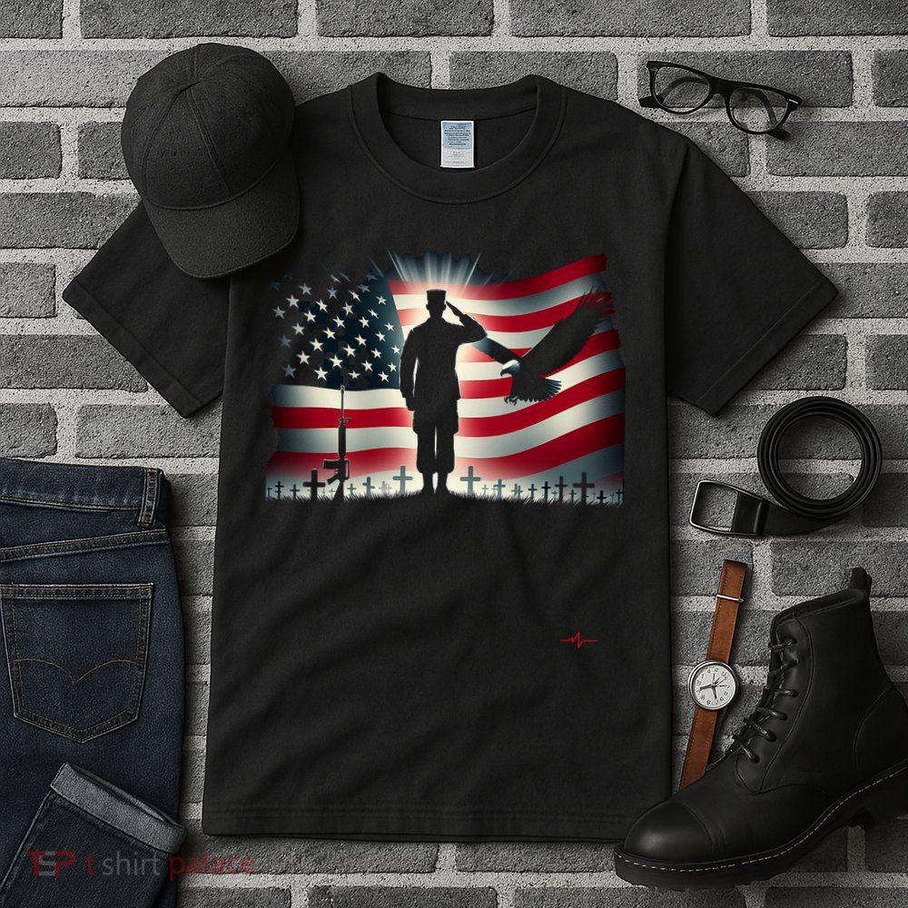 Memorial Day We Will Never Forget Remember The Fallen Flag Tall T-Shirt