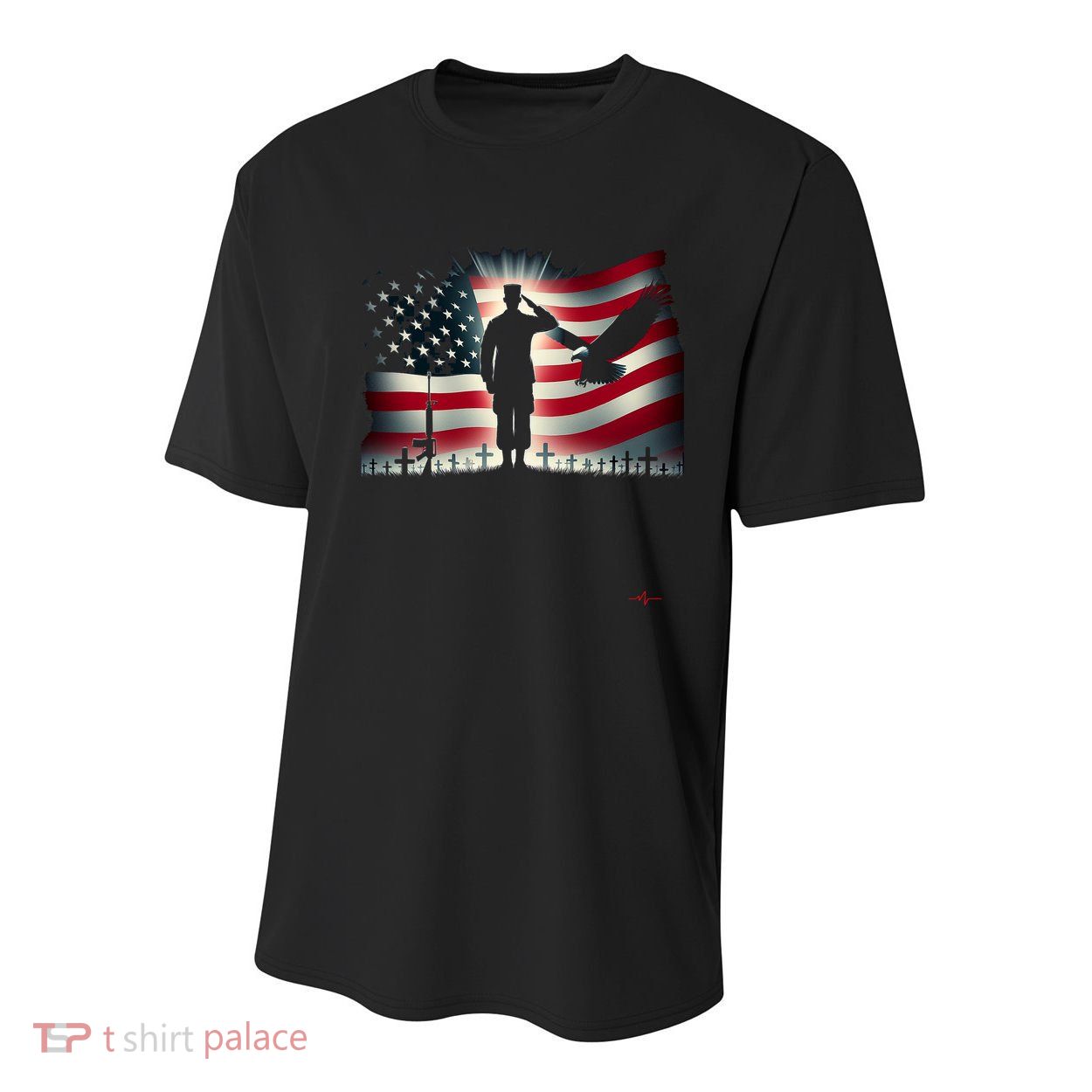 Memorial Day We Will Never Forget Remember The Fallen Flag Youth Performance Sprint T-Shirt