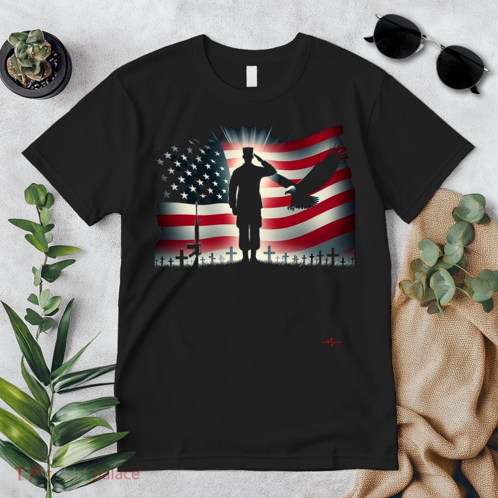 Memorial Day We Will Never Forget Remember The Fallen Flag Premium T-Shirt
