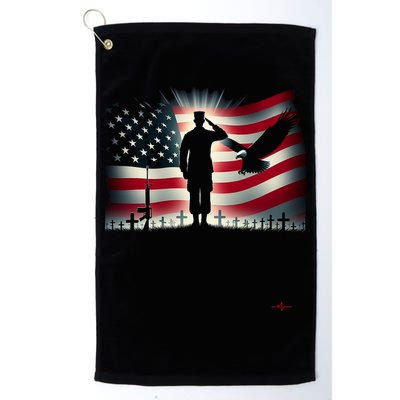 Memorial Day We Will Never Forget Remember The Fallen Flag Golf Towel
