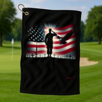 Memorial Day We Will Never Forget Remember The Fallen Flag Golf Towel