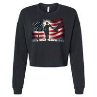 Memorial Day We Will Never Forget Remember The Fallen Flag Cropped Pullover Crew