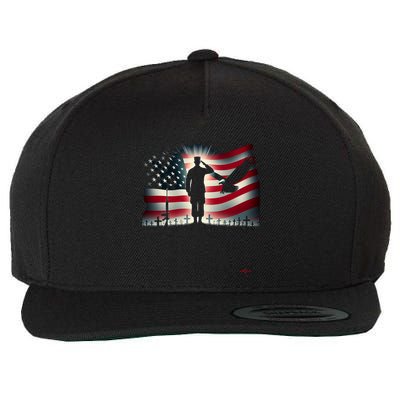 Memorial Day We Will Never Forget Remember The Fallen Flag Wool Snapback Cap