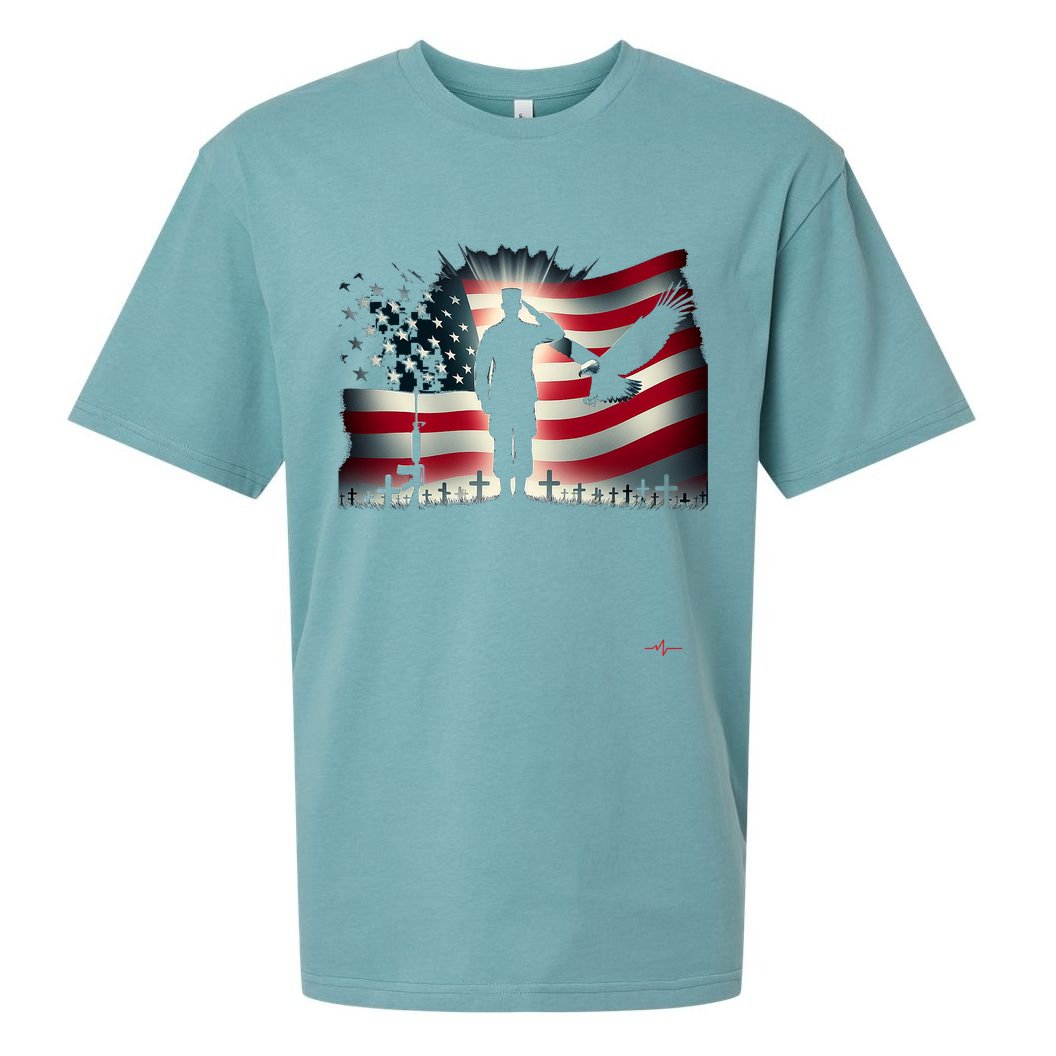 Memorial Day We Will Never Forget Remember The Fallen Flag Sueded Cloud Jersey T-Shirt