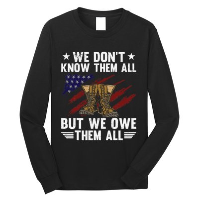 Memorial Day We Owe Them All Patriotic Veteran Long Sleeve Shirt