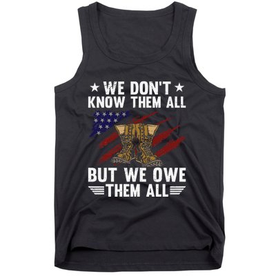 Memorial Day We Owe Them All Patriotic Veteran Tank Top