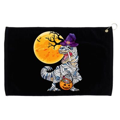 Mummy Dinosaur Witch Hat Halloween Funny Trex Gift Grommeted Golf Towel