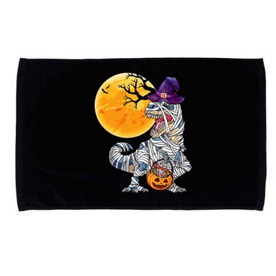 Mummy Dinosaur Witch Hat Halloween Funny Trex Gift Microfiber Hand Towel