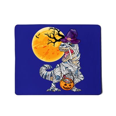 Mummy Dinosaur Witch Hat Halloween Funny Trex Gift Mousepad