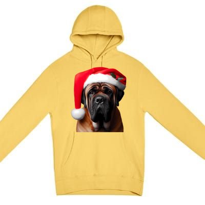 Mastiff Dog With Santa Hat Christmas Xmas Owner Lover Mom Great Gift Premium Pullover Hoodie