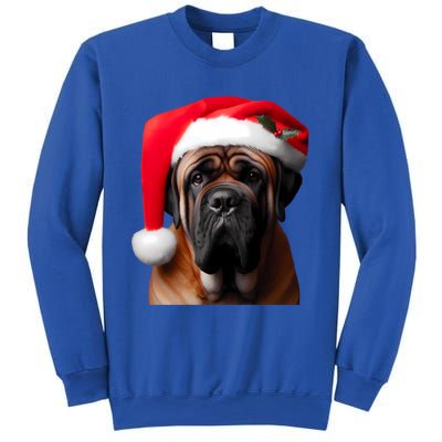 Mastiff Dog With Santa Hat Christmas Xmas Owner Lover Mom Great Gift Sweatshirt