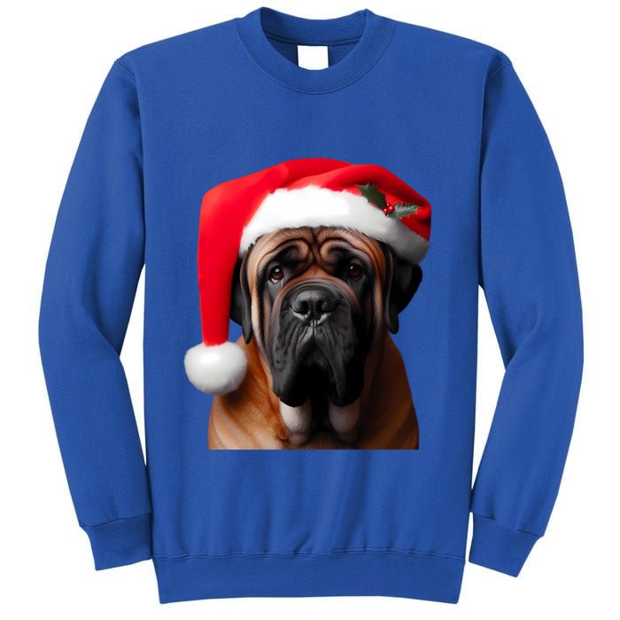 Mastiff Dog With Santa Hat Christmas Xmas Owner Lover Mom Great Gift Sweatshirt