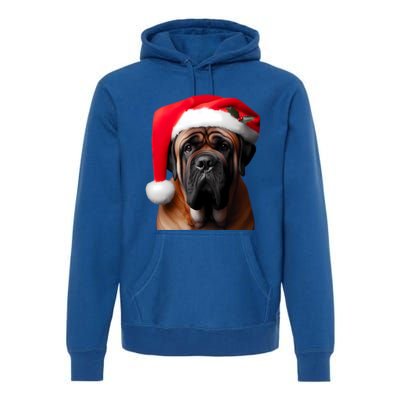 Mastiff Dog With Santa Hat Christmas Xmas Owner Lover Mom Great Gift Premium Hoodie