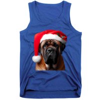 Mastiff Dog With Santa Hat Christmas Xmas Owner Lover Mom Great Gift Tank Top